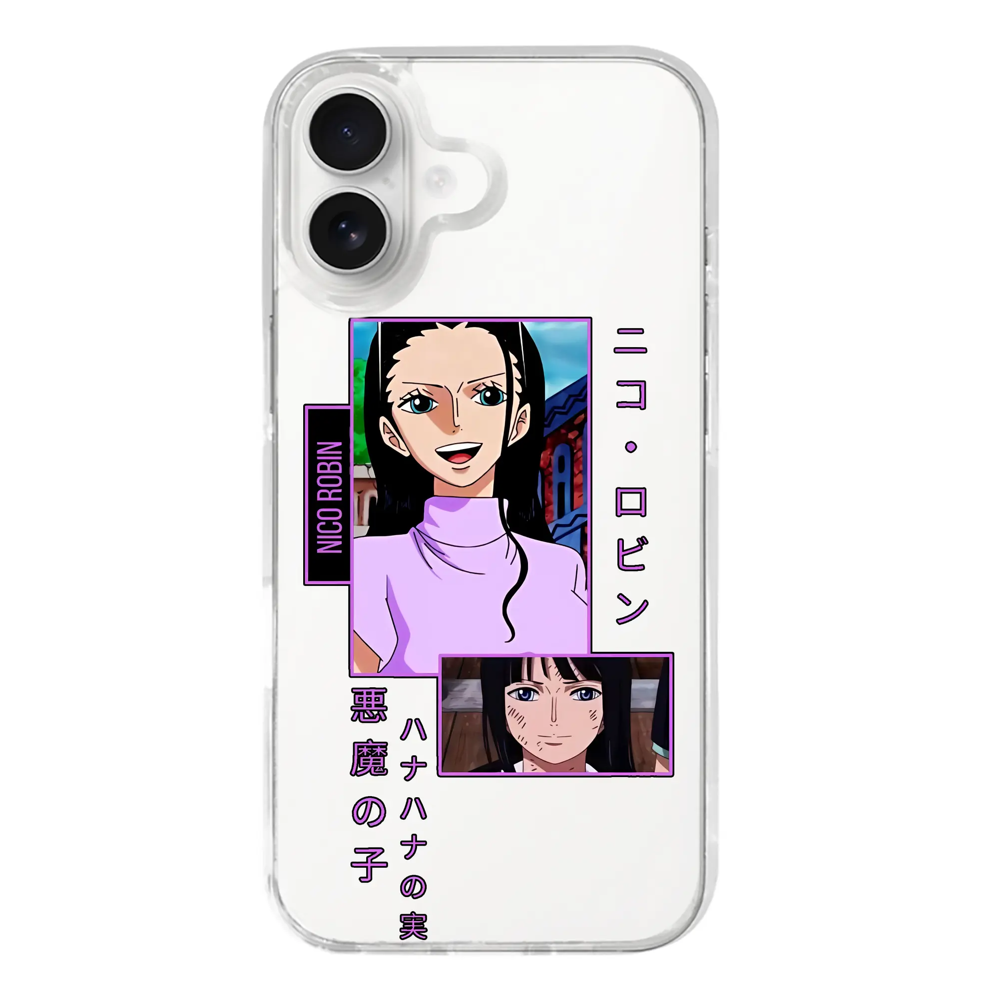 ワンピース グッズ ニコ・ロビン - iPhone 17シリーズ 透明スマホケース – 薄型・耐衝撃・精密フィット保護カバー